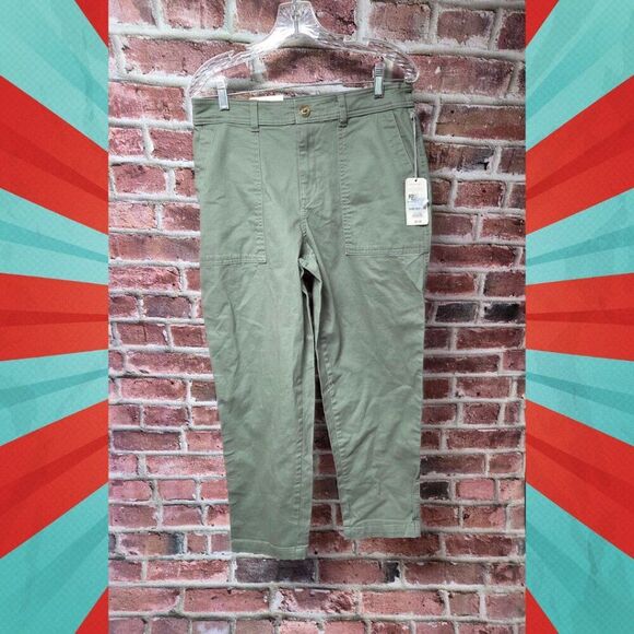 A New Day Utility Slim Pants | Women’s Size 10R | Gray Green High Rise Ankle - Picture 1 of 5